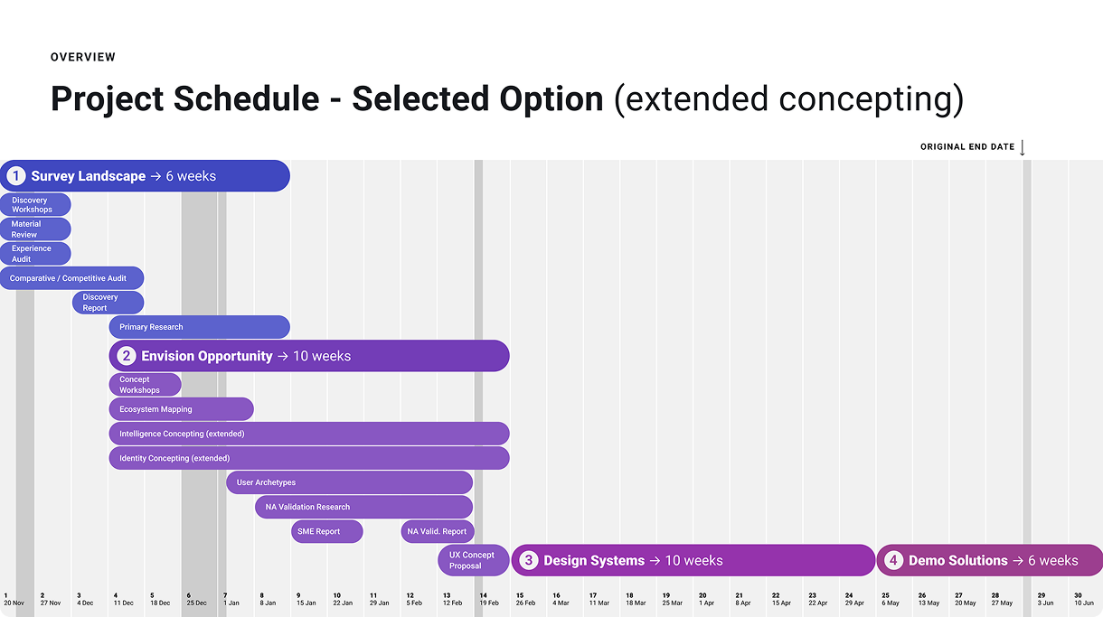 Project Gantt chart
