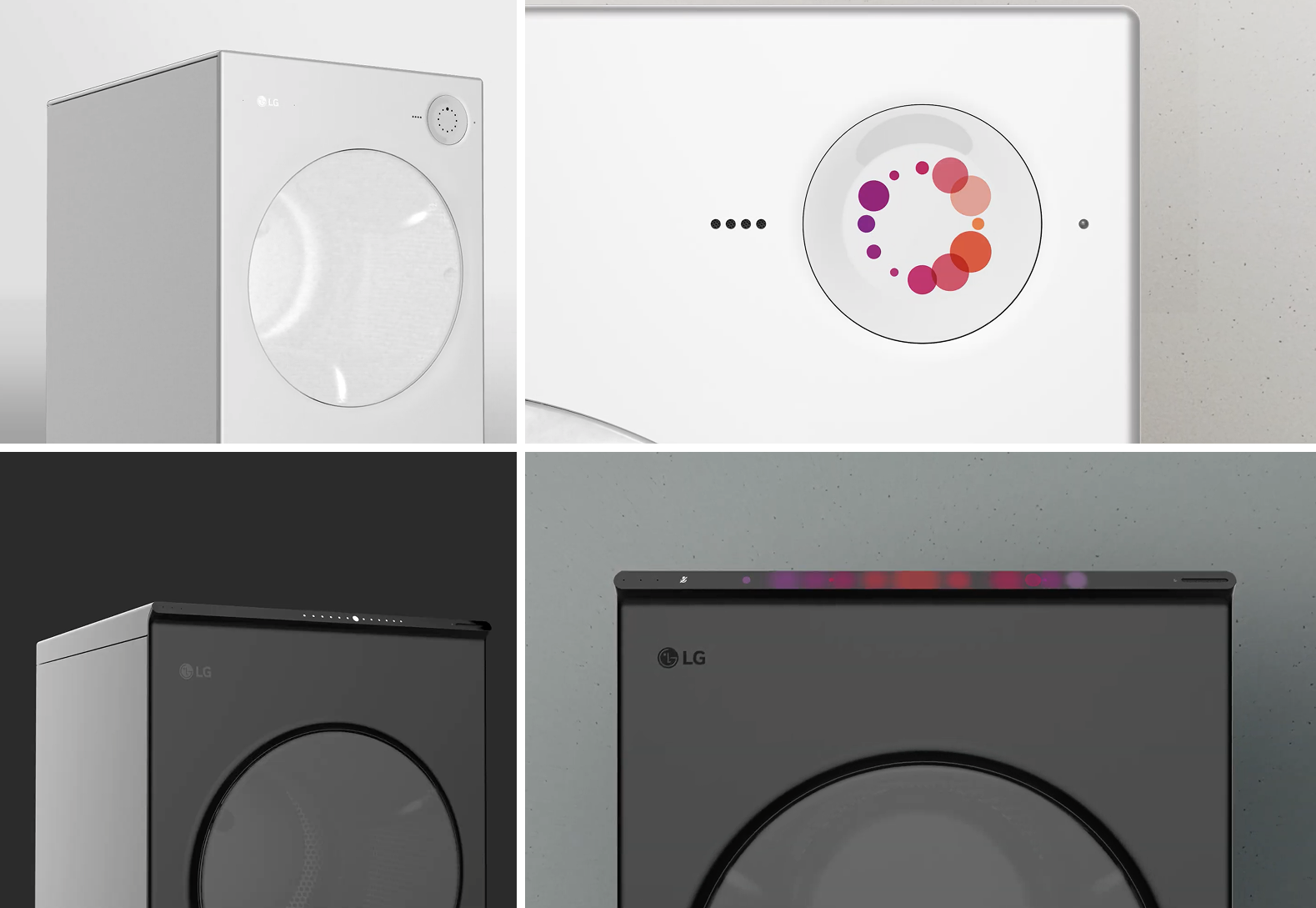 person sitting in a vehicle gaming chair holding a gaming steering wheel, looking at a screen showing a blurred prototype of the display