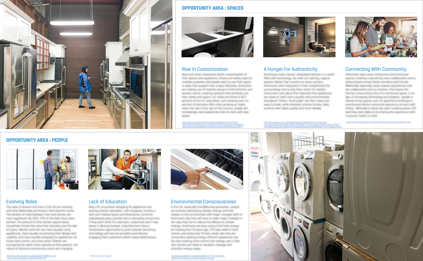 Screenshot of 8 slides explaining the research process