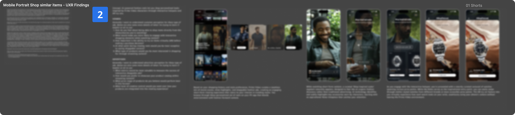 Blurred out screenshot of app concept with text